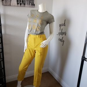 Banana Republic Mustard Cropped Pants
